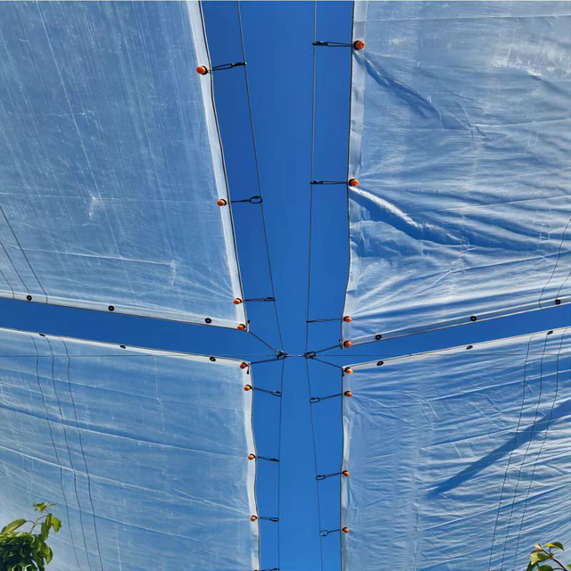 Orchard Rain Cover Woven Plastic Tarpaulin, Waterproof UV Resistant Anti-Drip for Cherry/Vineyard