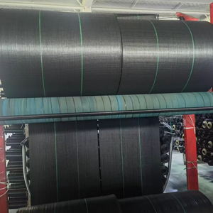 Four rolls of weed control fabric were produced at the same time.